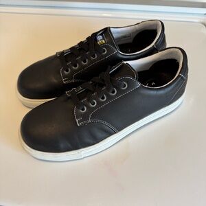 Mellow Walk Jessica Black Leather Steel Toe Sneaker  484072 SD35 Wide Fit